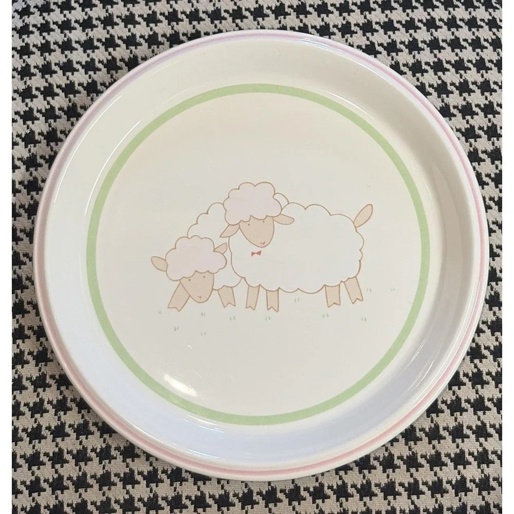 Mikasa Bo Peep Sheep Child's Ceramic Feeding‎ Replacement Plate 8.25